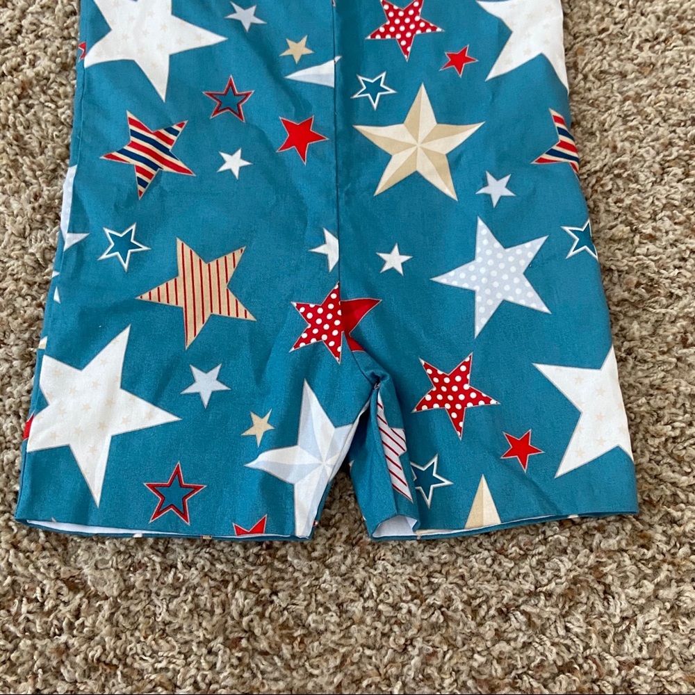 Lolly Dolly Doodle 12 Months USA Patriotic Romper July 4th Outfit Overalls - Picture 8 of 9